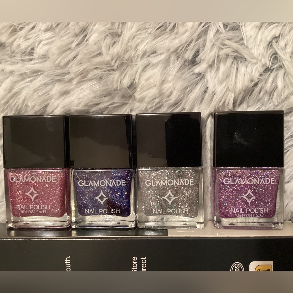 Nail Polish Glitter Glam 4 Color Set
